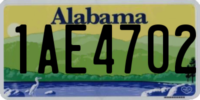 AL license plate 1AE4702