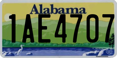 AL license plate 1AE4707