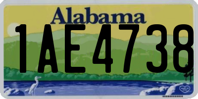 AL license plate 1AE4738
