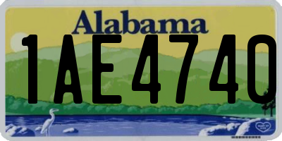 AL license plate 1AE4740