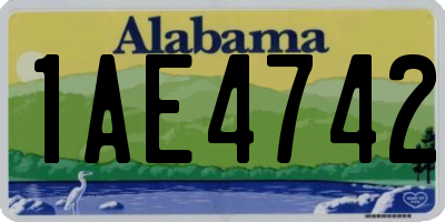 AL license plate 1AE4742