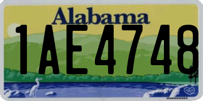 AL license plate 1AE4748