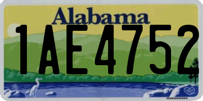 AL license plate 1AE4752