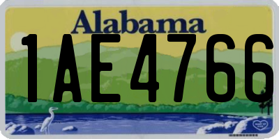 AL license plate 1AE4766