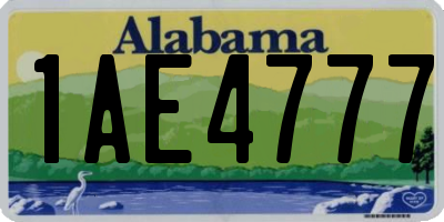 AL license plate 1AE4777