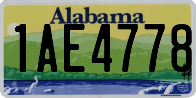 AL license plate 1AE4778
