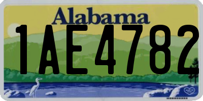 AL license plate 1AE4782