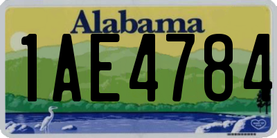 AL license plate 1AE4784