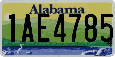 AL license plate 1AE4785
