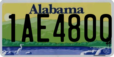 AL license plate 1AE4800
