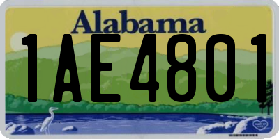 AL license plate 1AE4801