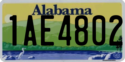 AL license plate 1AE4802