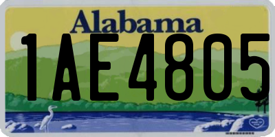 AL license plate 1AE4805
