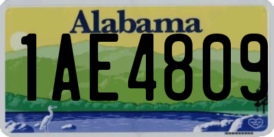 AL license plate 1AE4809