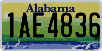 AL license plate 1AE4836