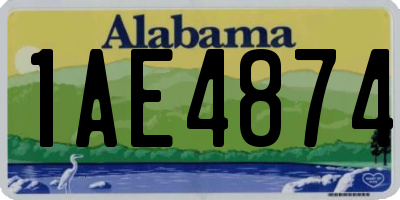 AL license plate 1AE4874