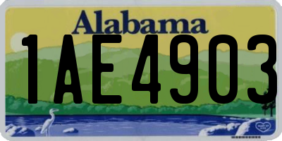AL license plate 1AE4903