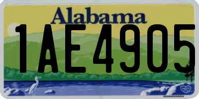 AL license plate 1AE4905