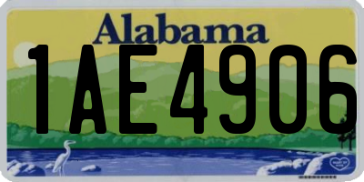 AL license plate 1AE4906