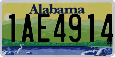 AL license plate 1AE4914