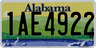 AL license plate 1AE4922