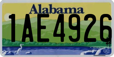 AL license plate 1AE4926