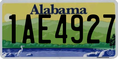 AL license plate 1AE4927