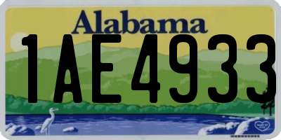 AL license plate 1AE4933