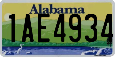 AL license plate 1AE4934