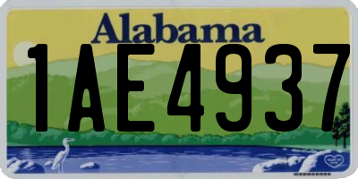 AL license plate 1AE4937