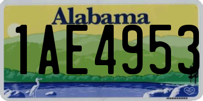 AL license plate 1AE4953