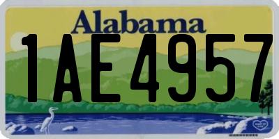 AL license plate 1AE4957