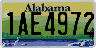 AL license plate 1AE4972