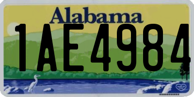 AL license plate 1AE4984