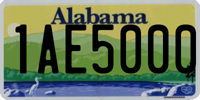 AL license plate 1AE5000