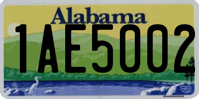 AL license plate 1AE5002