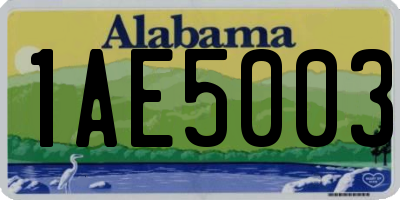 AL license plate 1AE5003