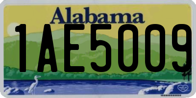AL license plate 1AE5009