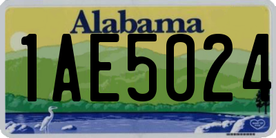 AL license plate 1AE5024