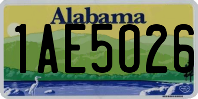 AL license plate 1AE5026