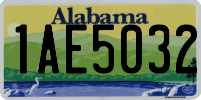 AL license plate 1AE5032