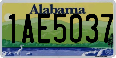 AL license plate 1AE5037