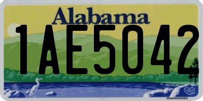 AL license plate 1AE5042