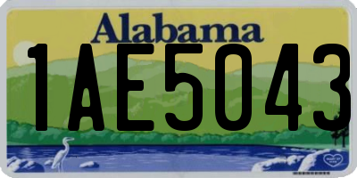 AL license plate 1AE5043