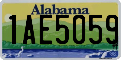 AL license plate 1AE5059