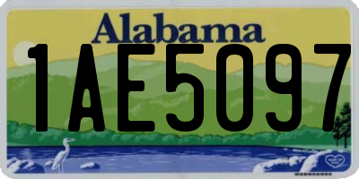 AL license plate 1AE5097