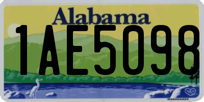 AL license plate 1AE5098