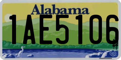 AL license plate 1AE5106