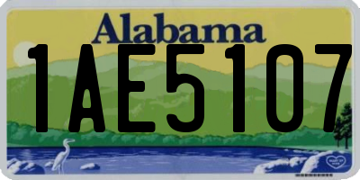 AL license plate 1AE5107