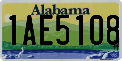 AL license plate 1AE5108